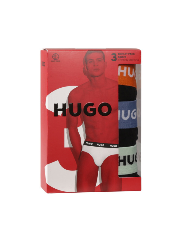 HUGO Komplet trije - moške spodnjice HUGO črne