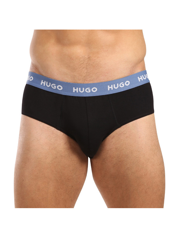 HUGO Komplet trije - moške spodnjice HUGO črne