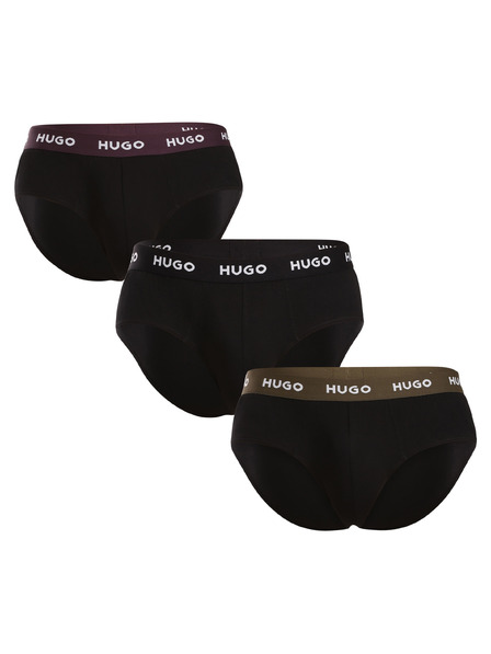 HUGO Komplet trije - moške spodnjice HUGO črne