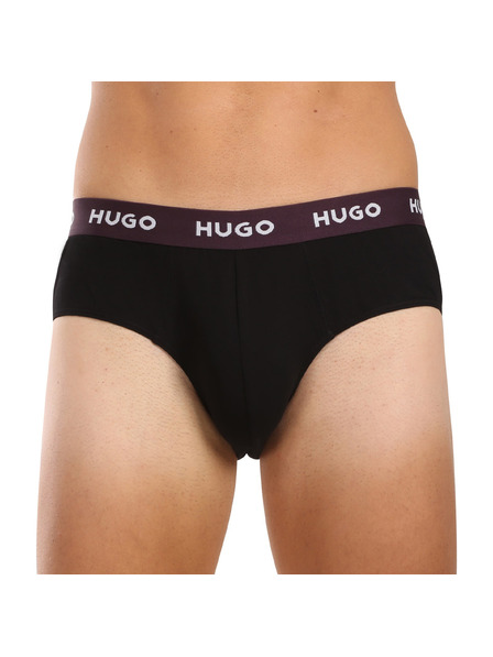 HUGO Komplet trije - moške spodnjice HUGO črne