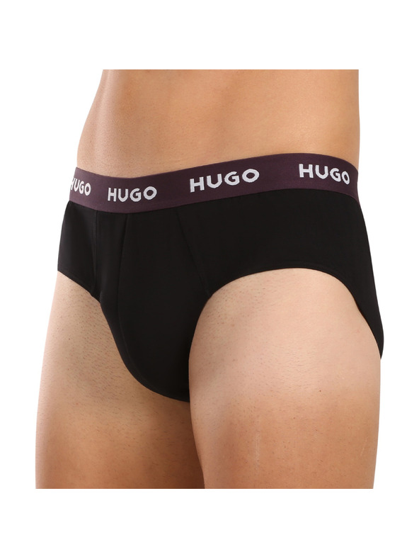 HUGO Komplet trije - moške spodnjice HUGO črne