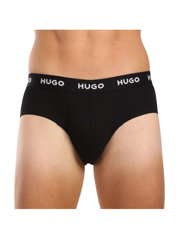 HUGO Komplet trije - moške spodnjice HUGO črne