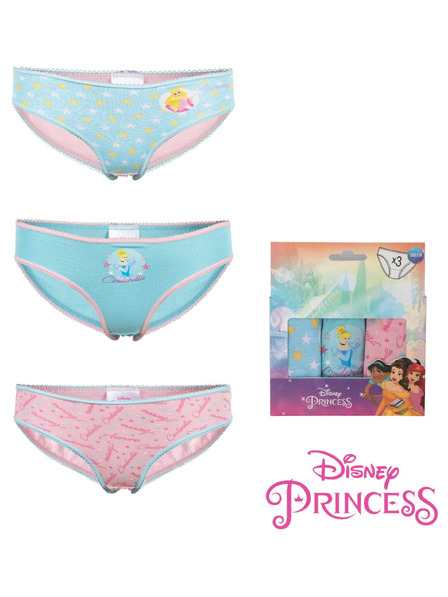 Trenýrkárna Komplet treh - dekliške hlačke Disney Princess večbarvne