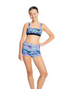 Modibodi Dekliški kupajoči kostum Modibodi Performance Reversible Crop Top Marble Blue - zgornji del