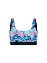 Modibodi Dekliški kupajoči kostum Modibodi Performance Reversible Crop Top Marble Blue - zgornji del