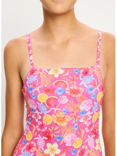 Modibodi Dekliški menstruacijski kupajoči kostum Modibodi Marine Dream Teen Swimwear One Piece Light Tropicana Crush - enodelni