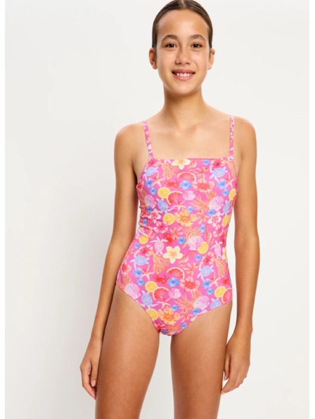 Modibodi Dekliški menstruacijski kupajoči kostum Modibodi Marine Dream Teen Swimwear One Piece Light Tropicana Crush - enodelni