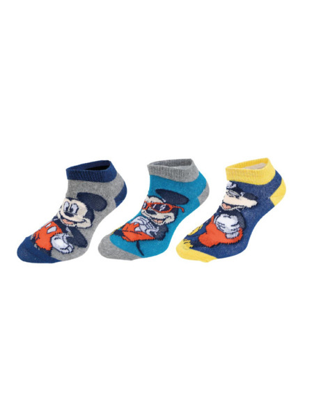 Trenýrkárna Komplet treh - otroške nogavice Mickey večbarvne (38131/blue)