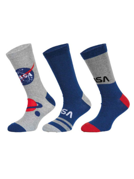 Trenýrkárna Komplet treh - otroške nogavice NASA večbarvne (39269/blue)