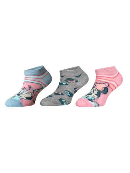 Trenýrkárna Komplet treh - otroške nogavice Minnie večbarvne (38614/grey)
