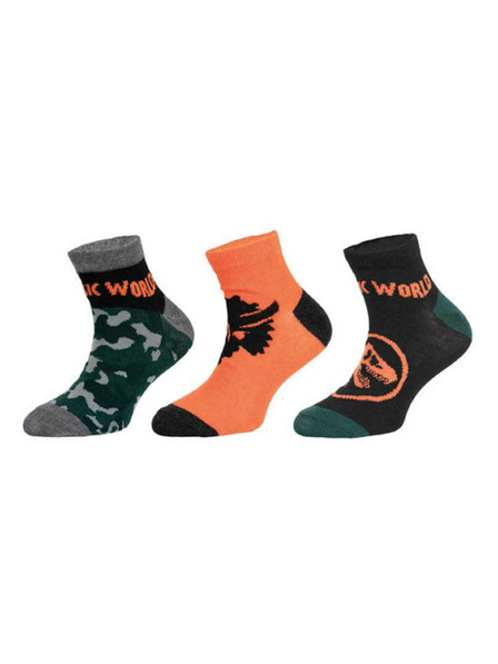 Trenýrkárna Komplet treh - otroške nogavice Jurassic World večbarvne (39266/orange)