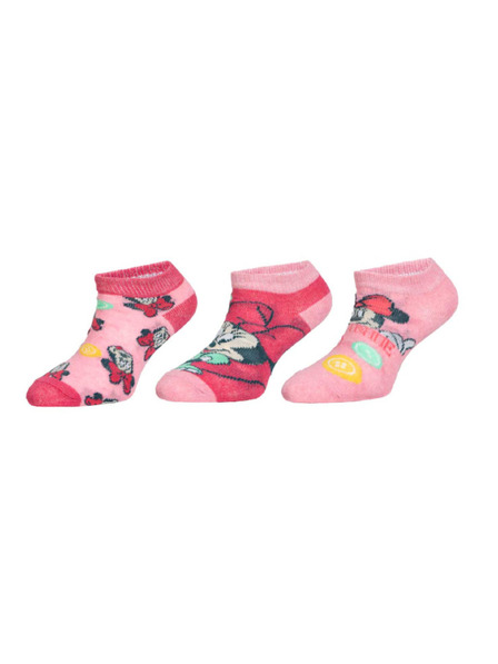 Trenýrkárna Komplet treh - otroške nogavice Minnie večbarvne (38614/pink)