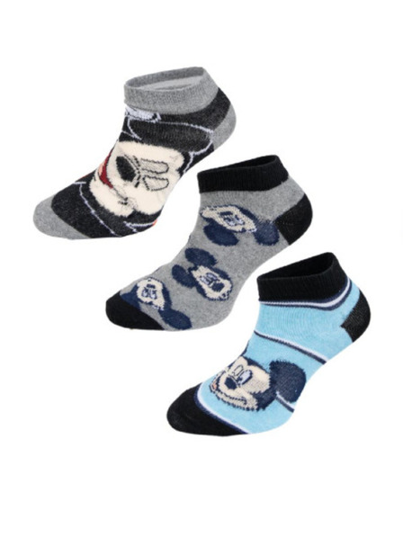 Trenýrkárna Komplet treh - otroške nogavice Mickey večbarvne (38131/grey)