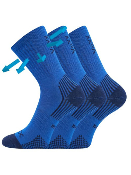VoXX Komplet treh - otroške nogavice Voxx merino modre
