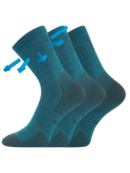 VoXX Komplet treh - otroške nogavice Voxx merino zelene