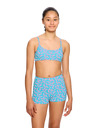 Modibodi Dečke menstruacijske plavalke Modibodi Performance Hi Waist Short Super Wavy Blue spodnji del