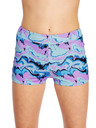 Modibodi Dečke menstruacijske plavalke Modibodi Performance Hi Waist Short Super Marble Blue spodnji del