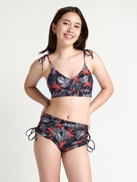 Modibodi Dečke menstruacijske plavalke Modibodi Teen High Short Jungle Palm Black spodnji del