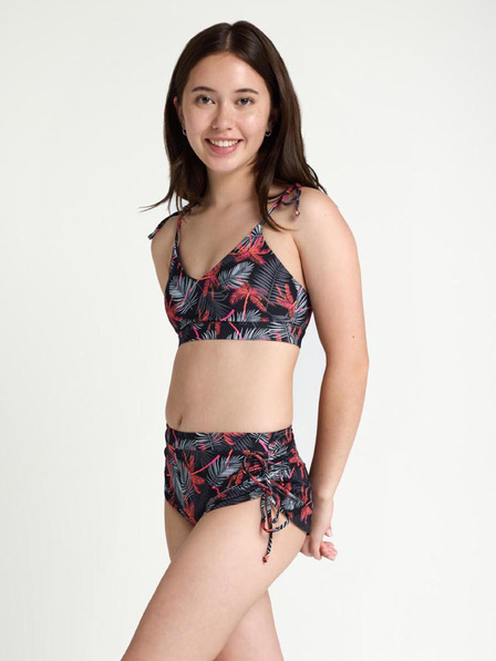 Modibodi Dečke menstruacijske plavalke Modibodi Teen High Short Jungle Palm Black spodnji del
