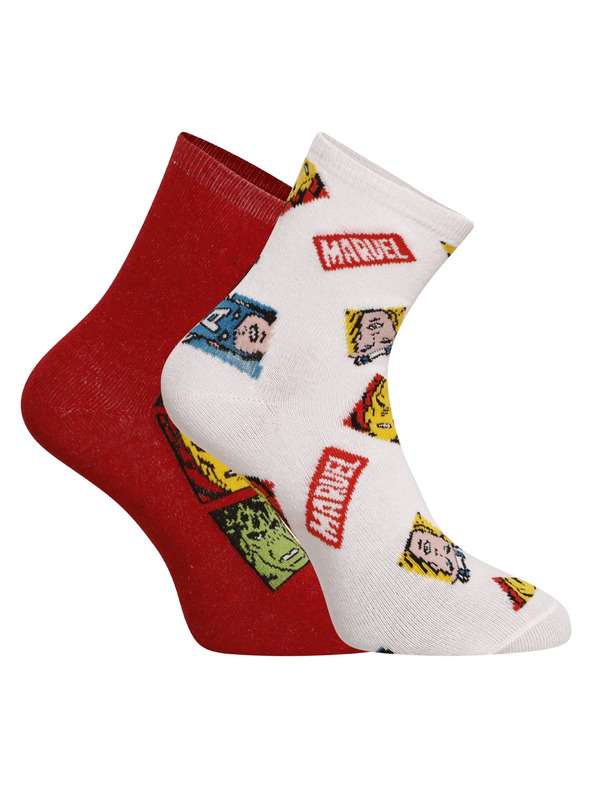 E plus M Komplet dveh - otroške nogavice E plus M Marvel večbarvne