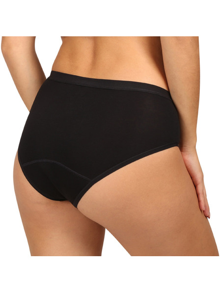 Love Luna Menstruacijske hlačke Love Luna črne Cotton Midi Brief