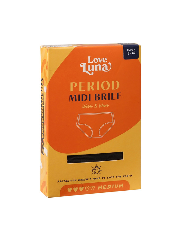 Love Luna Menstruacijske hlačke Love Luna Midi Black