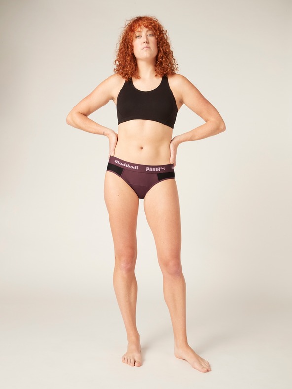 Modibodi Menstruacijske hlačke PUMA & Modibodi Active Brief Moderate-Heavy Grape
