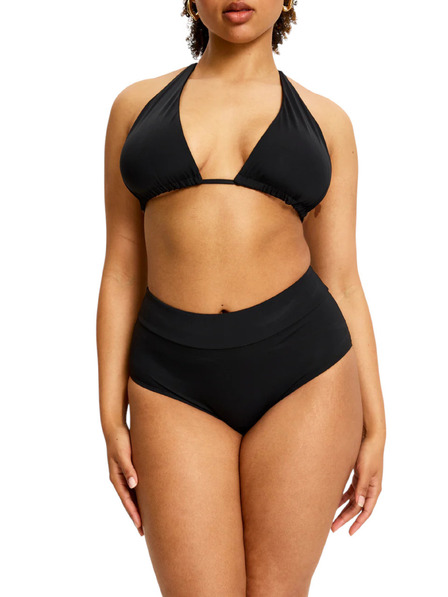 Modibodi Menstruacijski kupaći kostumi Modibodi Hi-Waist Bikini Brief High crni spodnji dio