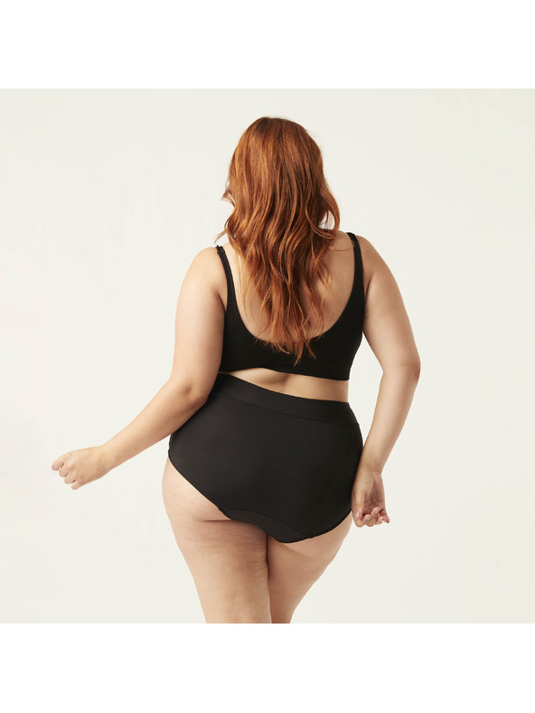 Modibodi Menstruacijski kupaći kostumi Modibodi Hi-Waist Bikini Brief Light-Moderate crni spodnji dio