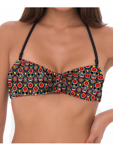 69slam Ženski kupaći kostum 69SLAM zgornji dio WOMEN FLOWER SJULL MELASTI BANDEAU