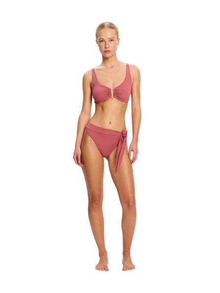 Modibodi Menstruacijske plavalne kostime Modibodi Molokai Hi-Waist Tie Bottom High Absorbency Mauve spodnji del