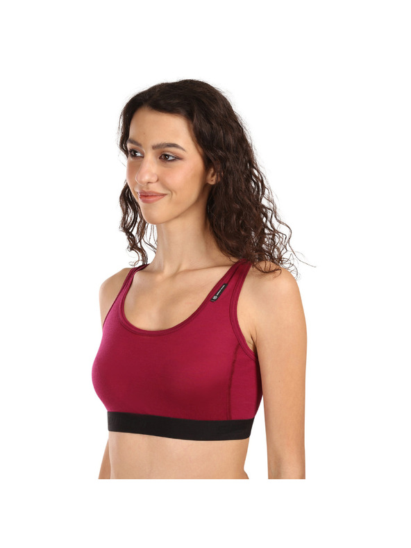 Sensor Ženski nedrček Sensor Active merino rdeč