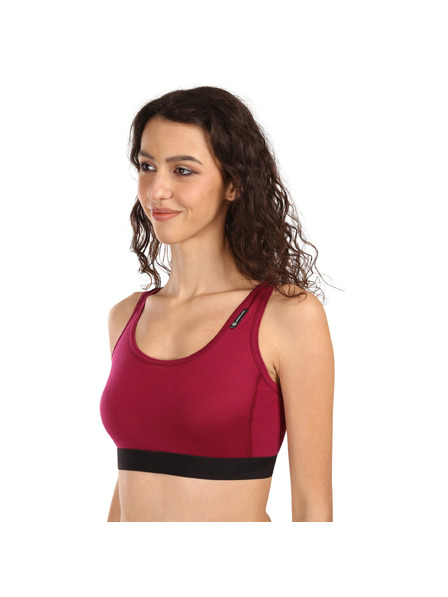 Sensor Ženski nedrček Sensor Active merino rdeč
