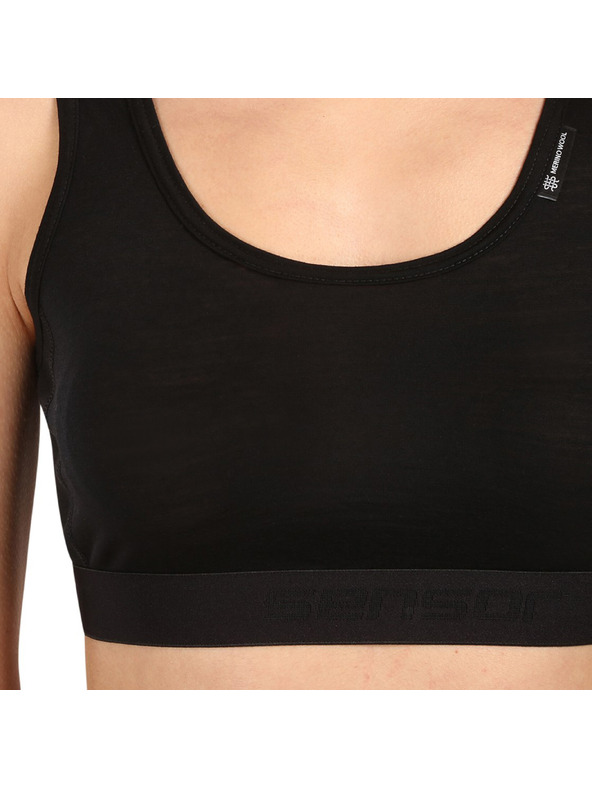 Sensor Ženski nedrček Sensor Active merino črn