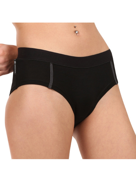 Sensor Ženske hlačke Sensor Active merino črne