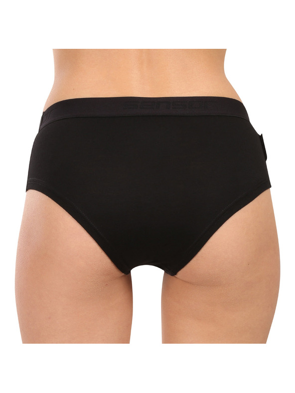 Sensor Ženske hlačke Sensor Active merino črne