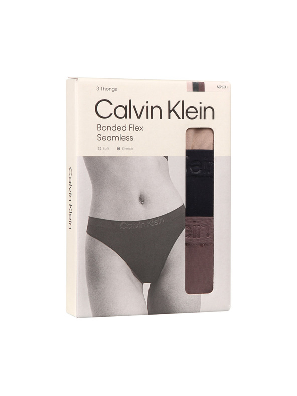 Calvin Klein Set treh - ženska tanga Calvin Klein večbarvne
