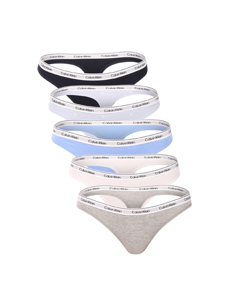 Calvin Klein Set petih - ženska tanga Calvin Klein večbarvna