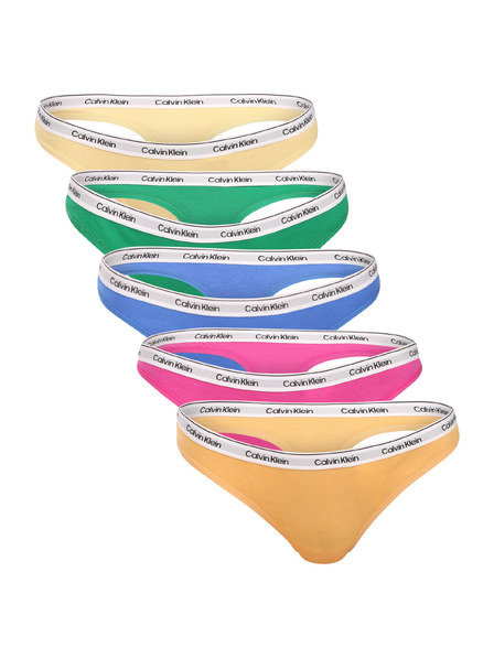 Calvin Klein Set petih - ženska tanga Calvin Klein večbarvna