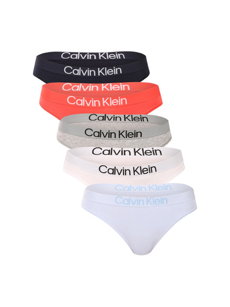 Calvin Klein Set petih - ženska tanga Calvin Klein večbarvna