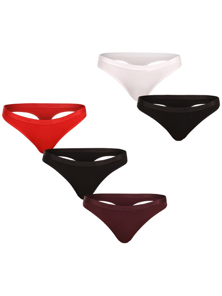 Calvin Klein Set petih - ženska tanga Calvin Klein večbarvna