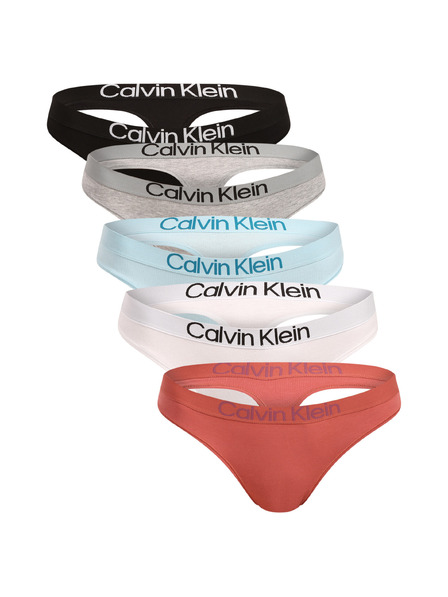 Calvin Klein Set petih - ženska tanga Calvin Klein večbarvna