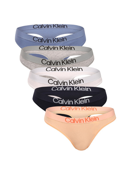 Calvin Klein Set petih - ženska tanga Calvin Klein večbarvna