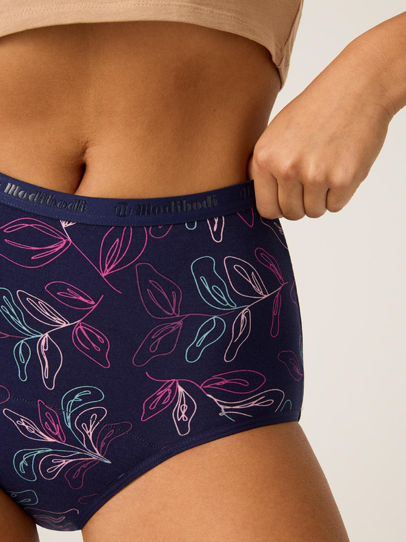Modibodi Menstruacijske hlačke Modibodi Classic Full Brief Moderate-Heavy Passion Vine Navy