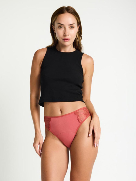 Modibodi Menstruacijske hlačke Modibodi Sensual French Hi-Waist Moderate-Heavy Rosewood Pink