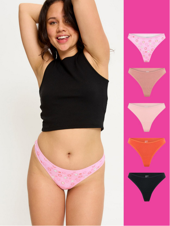 Modibodi Komplet petih - Menstruacijski tanga Modibodi Happy Place Multi