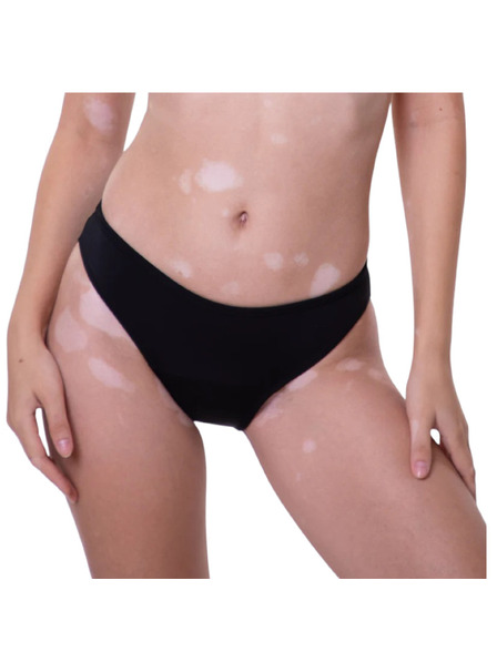 Femi.Eko Menstruacijske plavalk Femi.Eko Maja Bikini UPF30 Moderate črne spodnji del