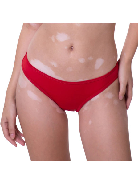 Femi.Eko Menstruacijske plavalk Femi.Eko Maja Bikini UPF30 Moderate rdeče spodnji del