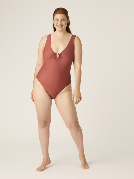 Modibodi Menstruacijski kupalek Modibodi High V Neck One Piece Sahara Red