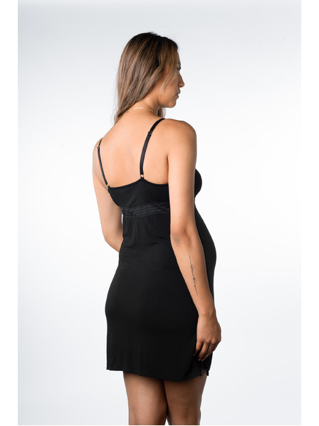 Hotmilk Ženski nočna srajca Hotmilk Dream Nightie REGULAR CAP dojilna črna